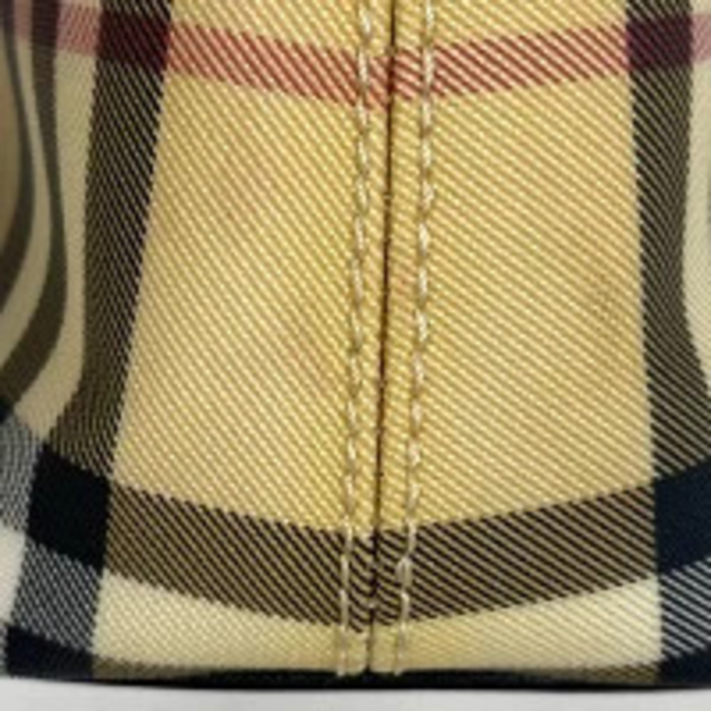 Burberry Nova Beige Canvas Check Handbag Tote Bag Tan